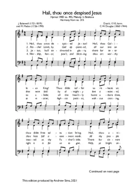 Hail, thou once despised Jesus!