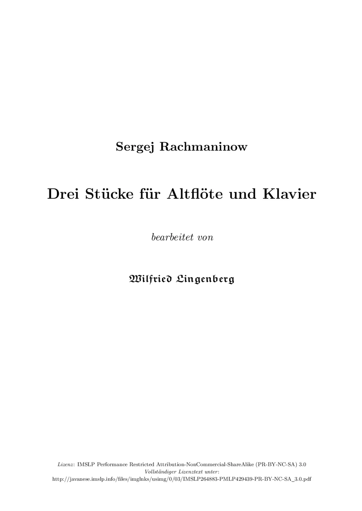 3 Pieces for Alto Flute and Piano - Page 1