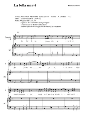 La bella man vi stringo