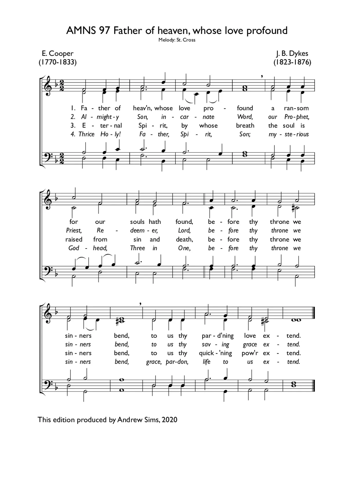Father of heaven, whose love profound (II) - Page 1