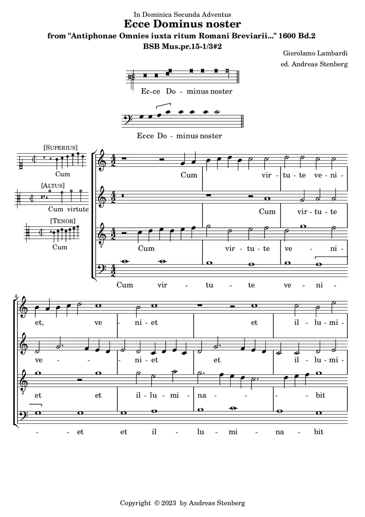 Ecce Dominus noster - Page 1