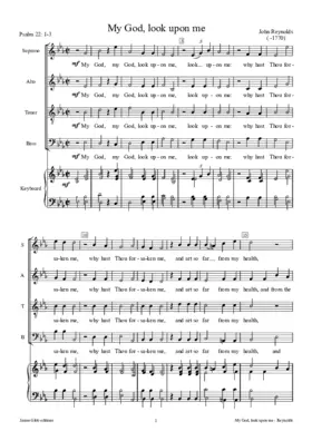 My God, look upon me