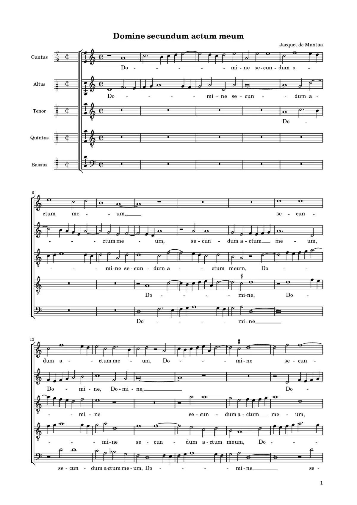 Domine secundum actum meum - Page 1