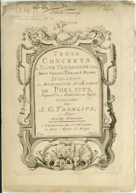3 concerts a flute traversiere solo, deux violons, taille &amp; basse