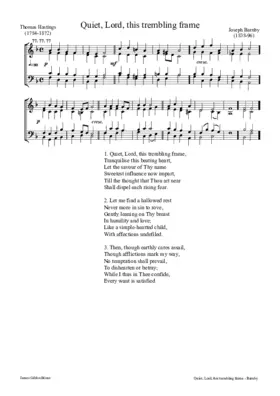 Quiet, Lord, this trembling frame