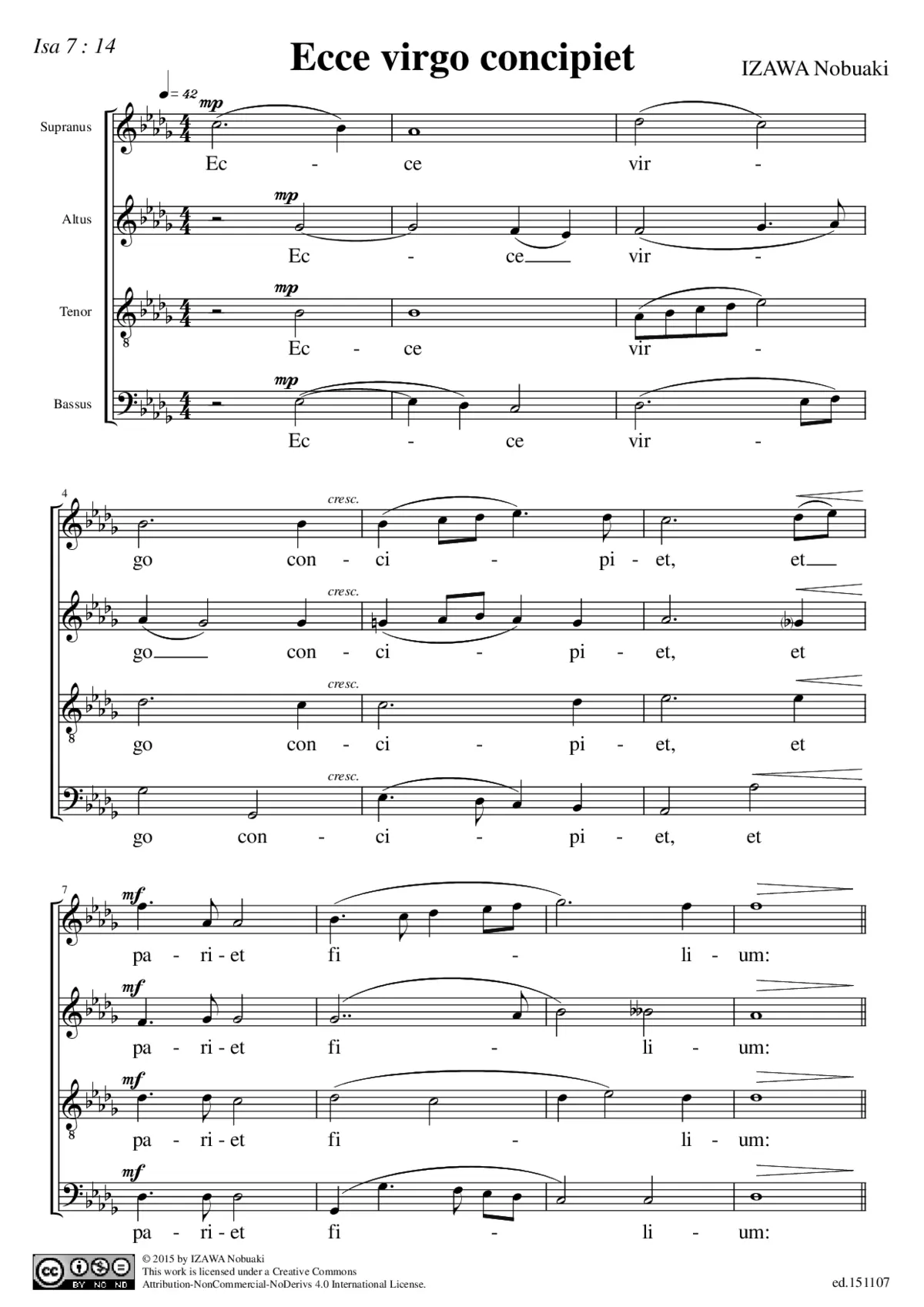 Ecce virgo concipiet - Page 1