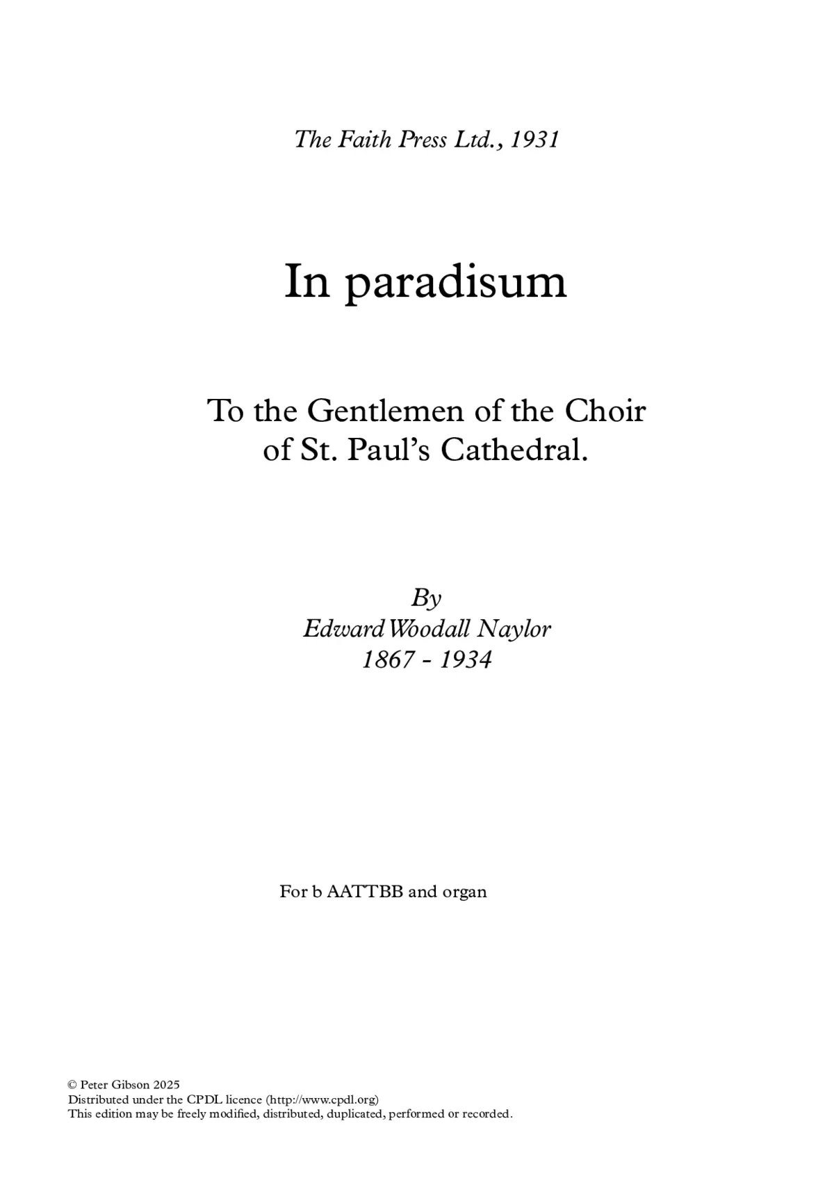 In Paradisum - Page 1