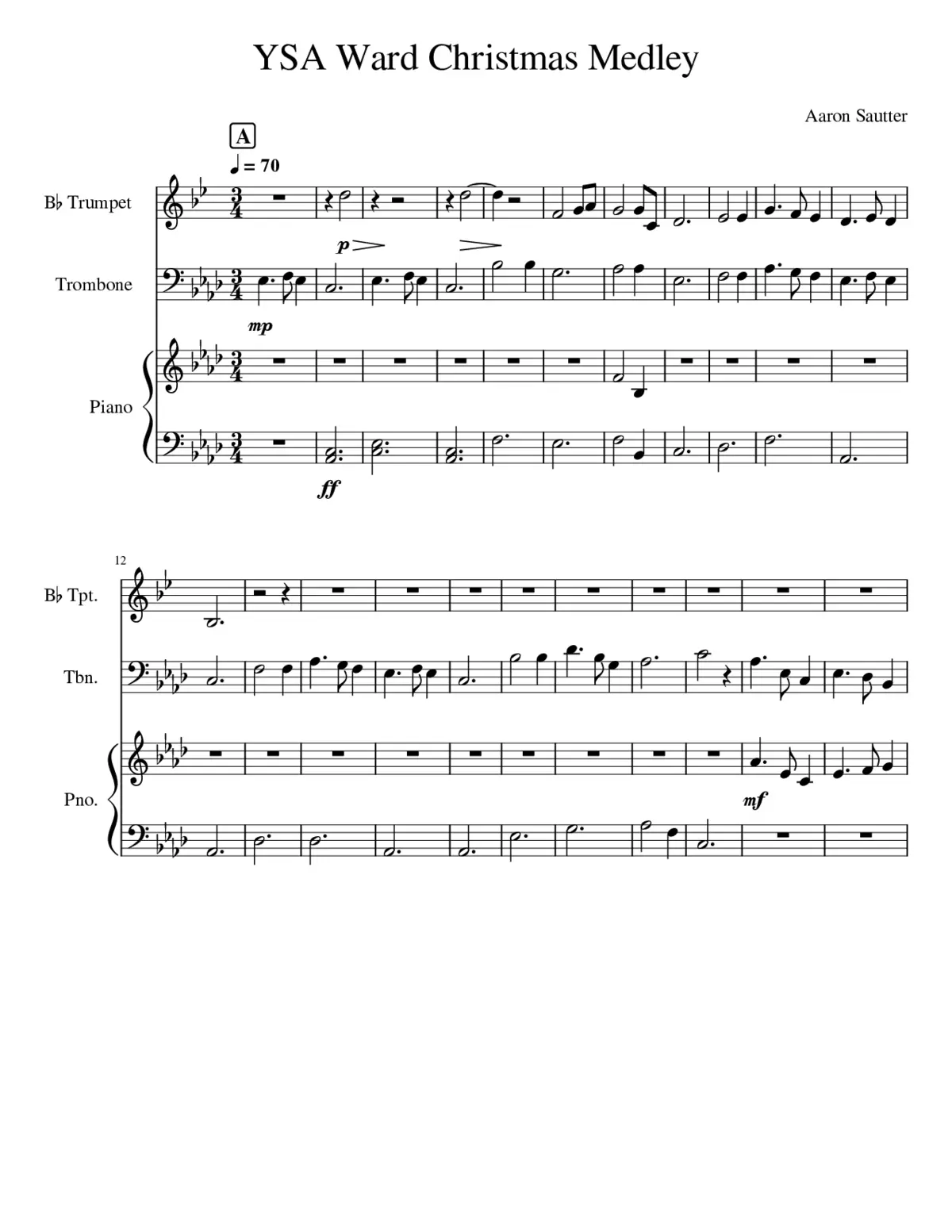 YSA Ward Christmas Trio Matt Landen and Aaron - Page 1