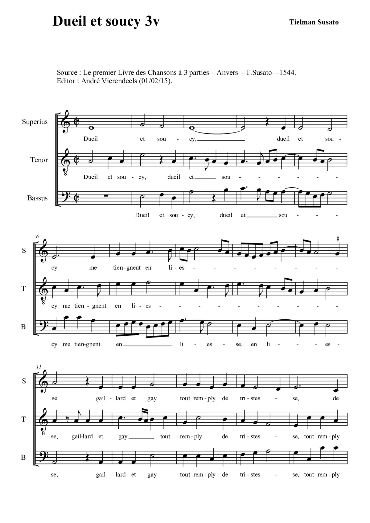 Dueil et soucy - Page 1