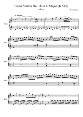 Piano Sonata No.16 in C major K.545