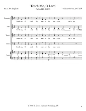 Teach Me O Lord
