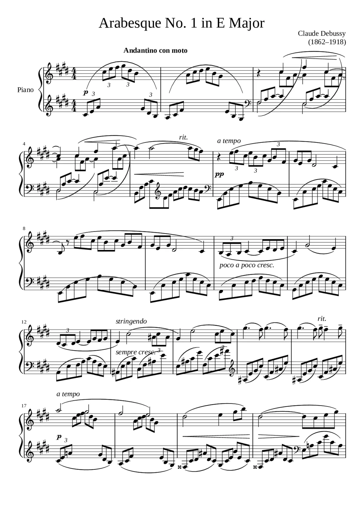 2 Arabesques - Page 1
