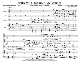 Who will believe my verse?