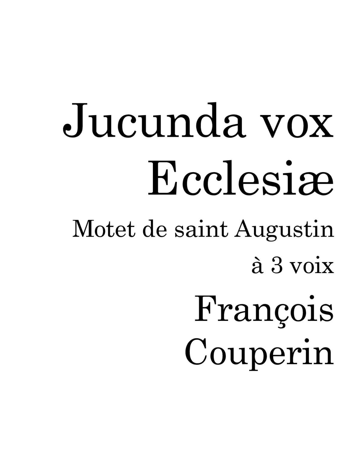 Jucunda vox Ecclesiae - Page 1