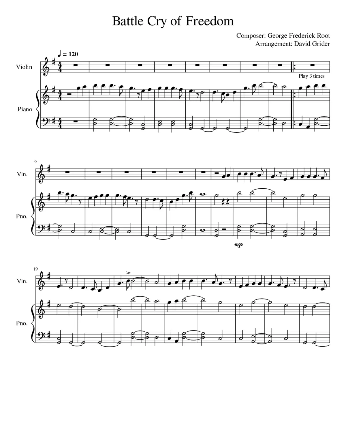 The Battle Cry of Freedom - Page 1