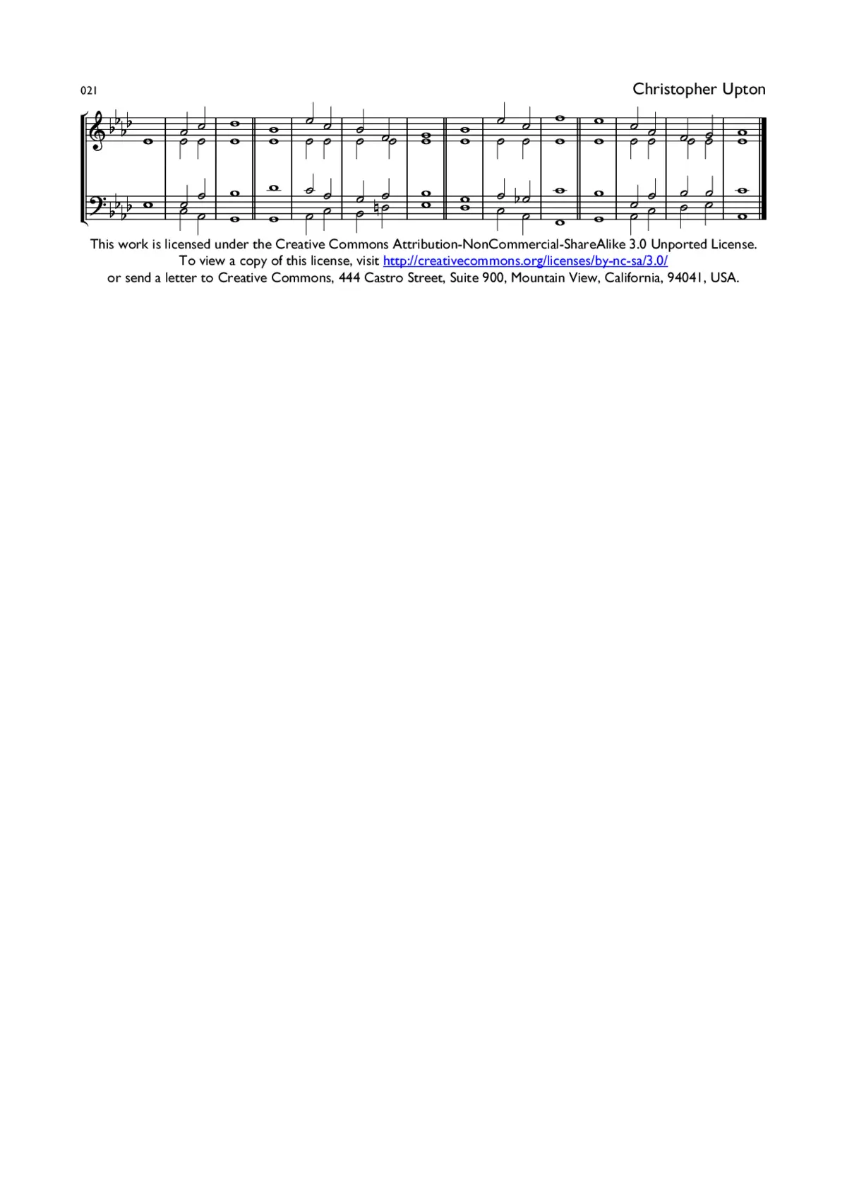 Double Chant 021 in A-flat Major - Page 1