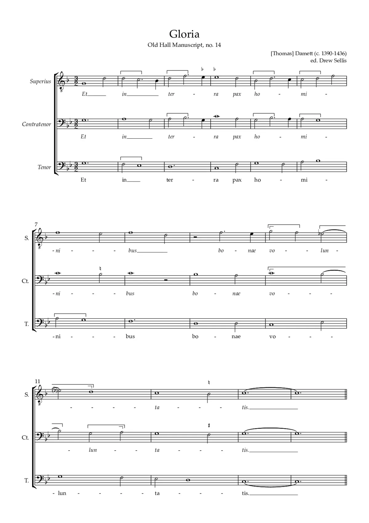 Gloria, Old Hall 13 - Page 1