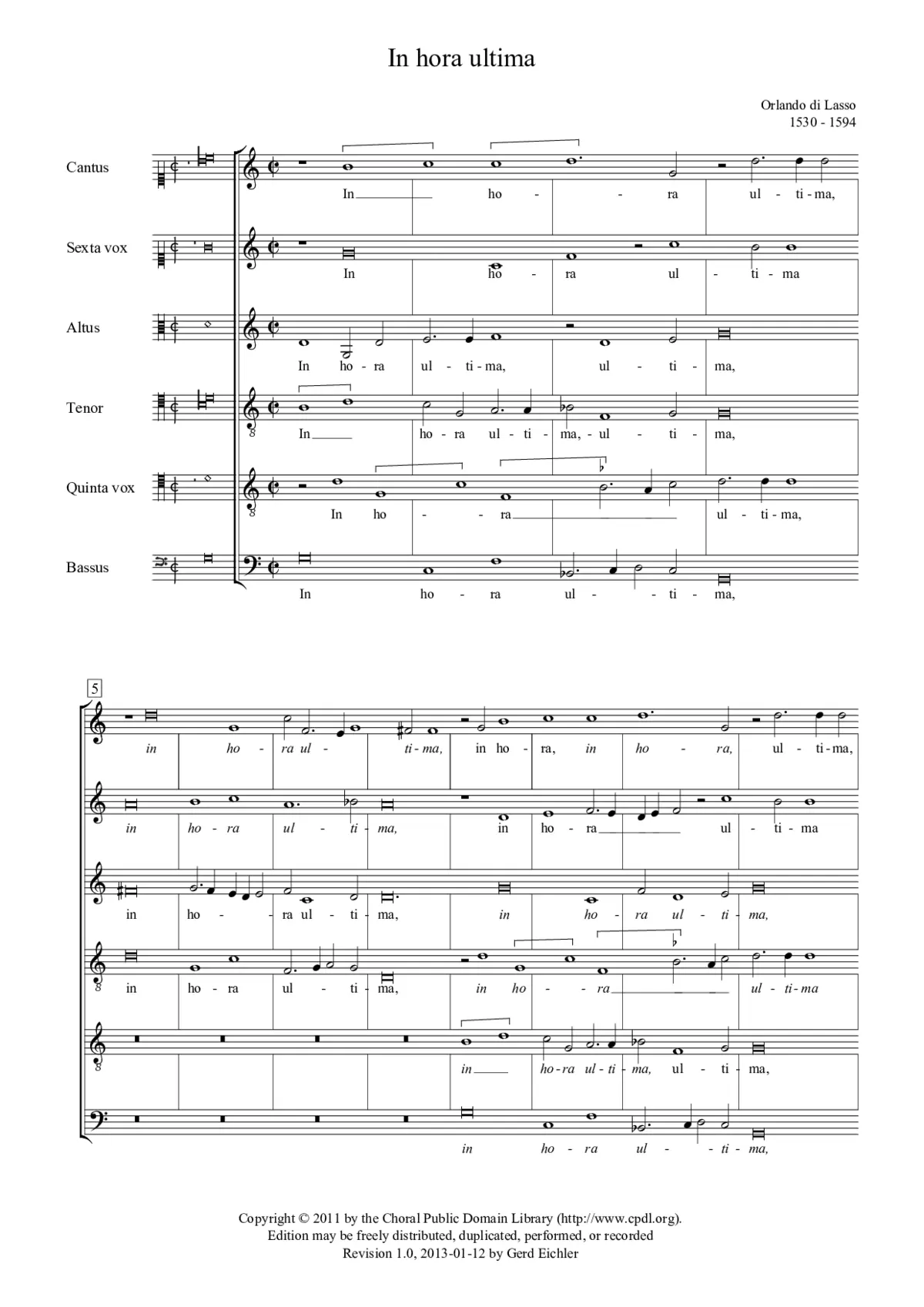 In hora ultima - Page 1