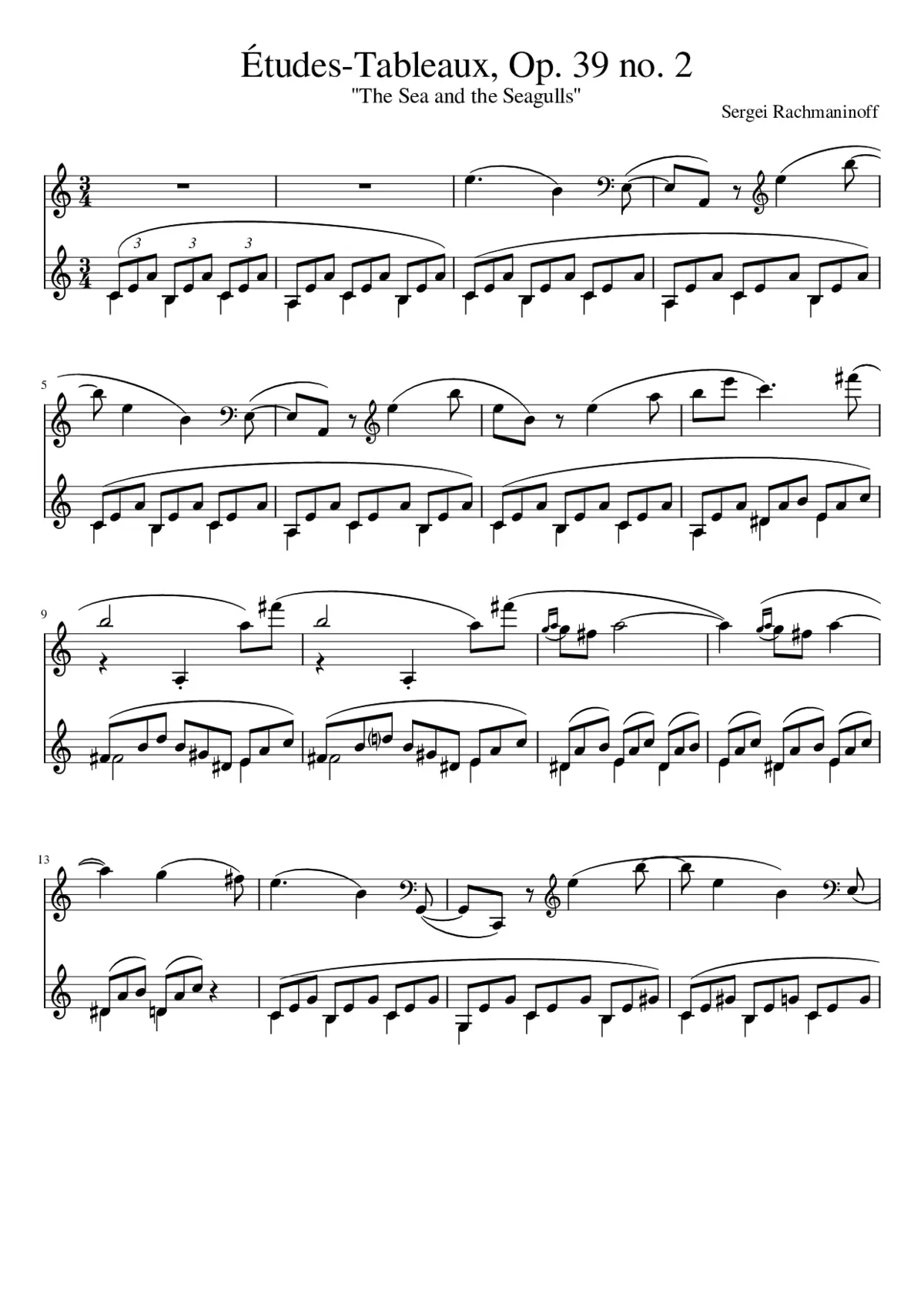 Études-tableaux Op.39 - Page 1