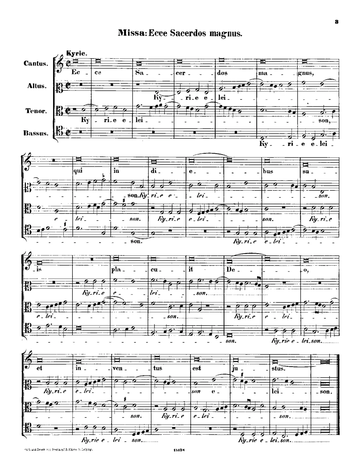 Missa Ecce sacerdos magnus - Page 1