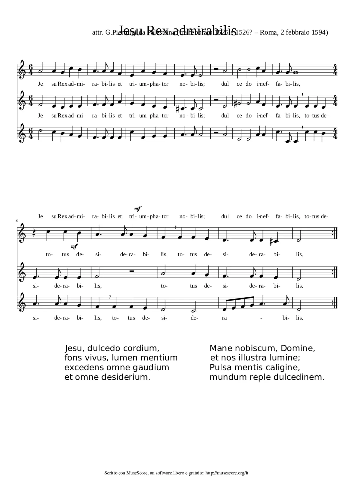 Jesu! Rex admirabilis - Page 1