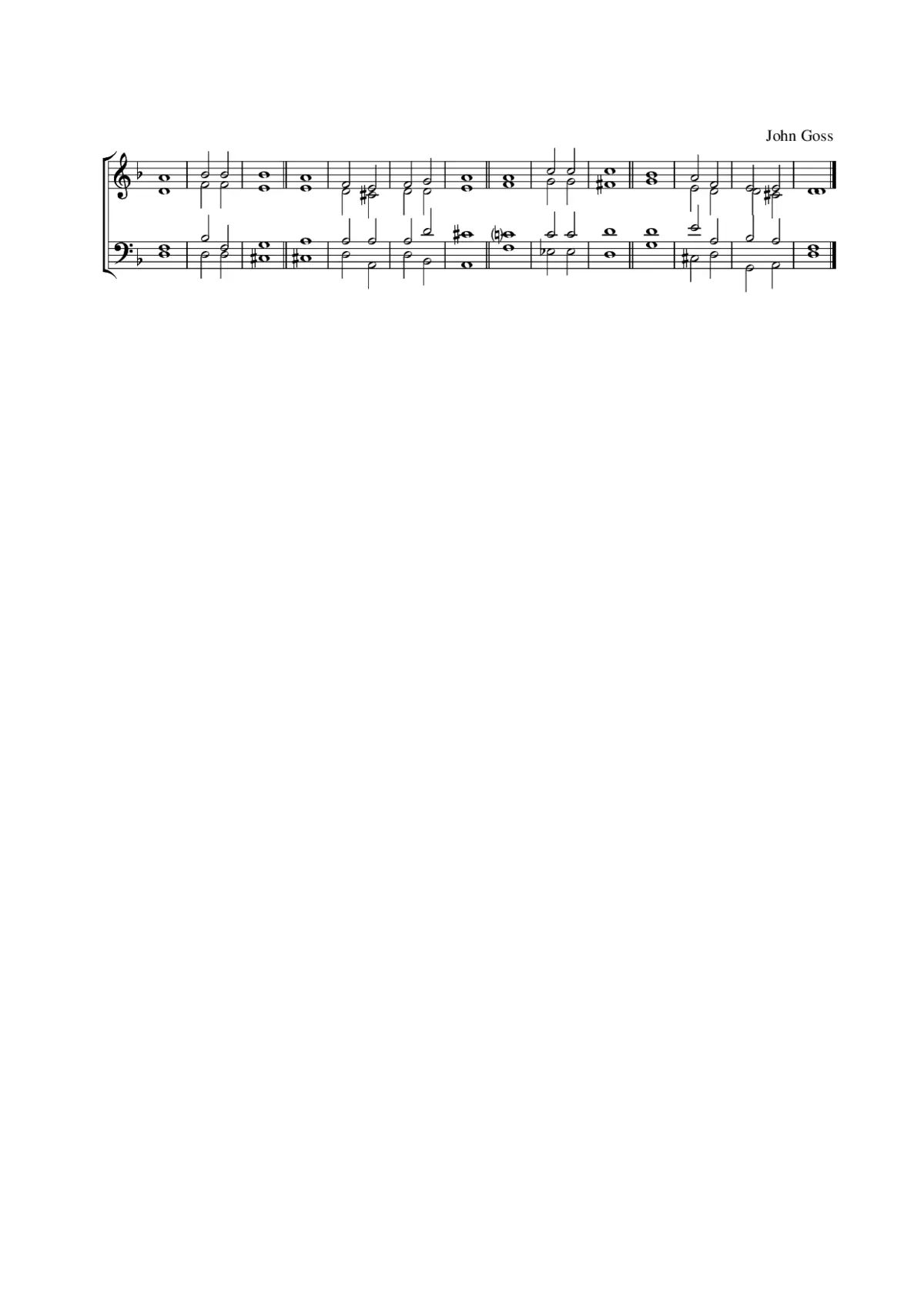Double chant in D minor - Page 1