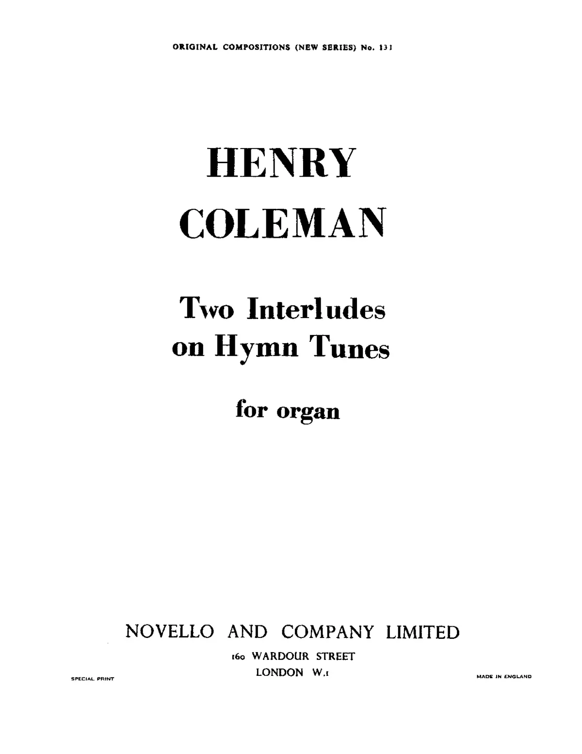 2 Interludes on Hymn Tunes - Page 1