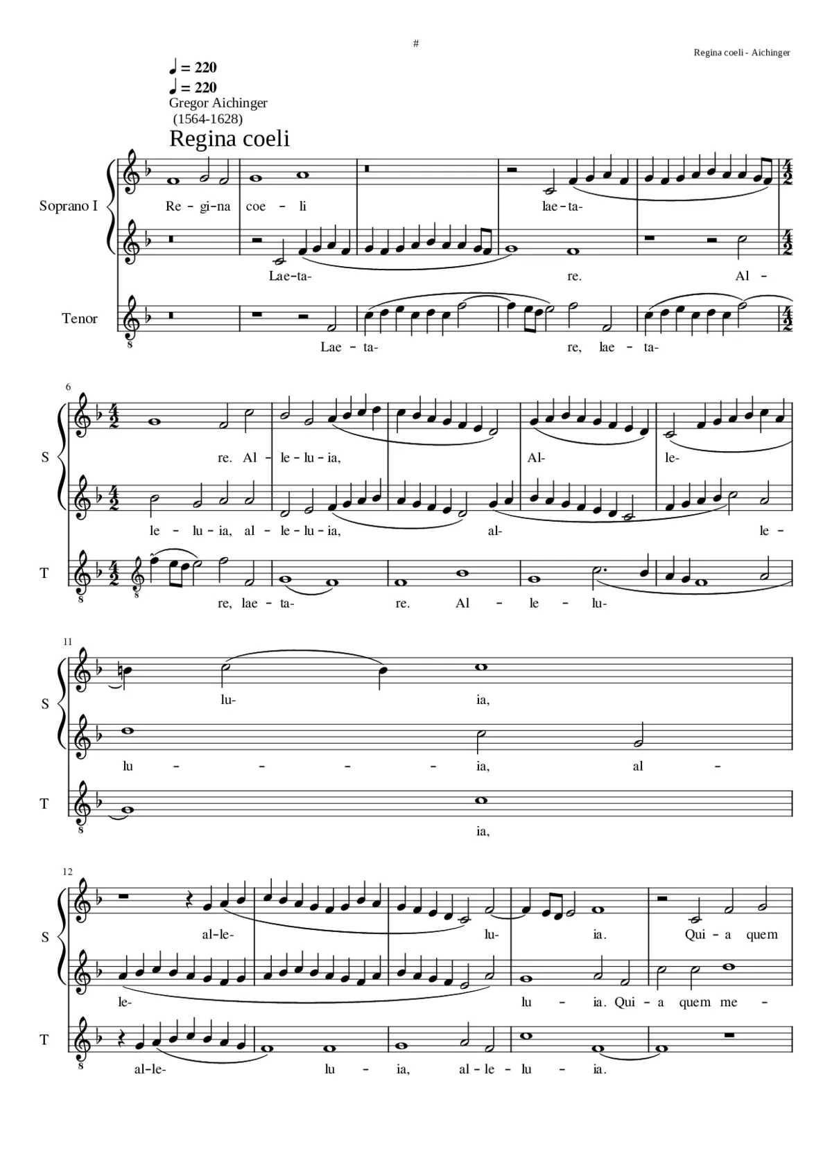 Regina coeli - Page 1