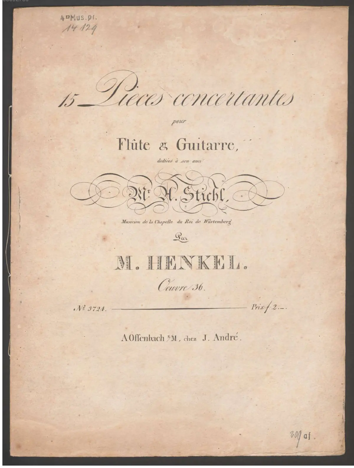 15 Pieces concertantes pour Flûte & Guitarre - Page 1