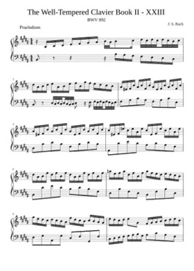 Prelude and Fugue in B major BWV 892