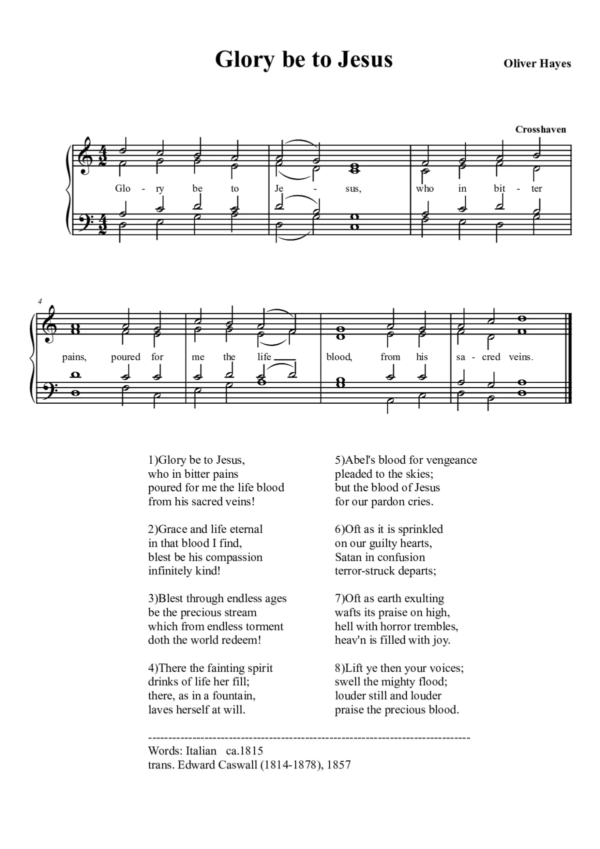 Glory be to Jesus - Page 1