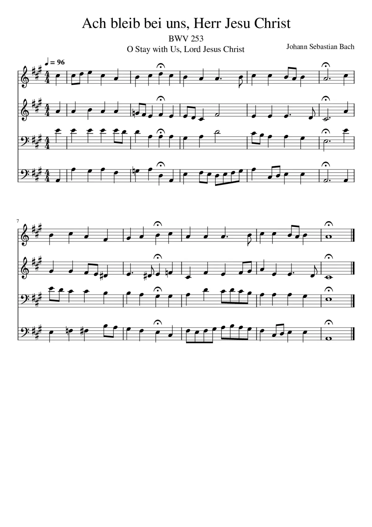 Ach bleib bei uns Herr Jesu Christ - Page 1