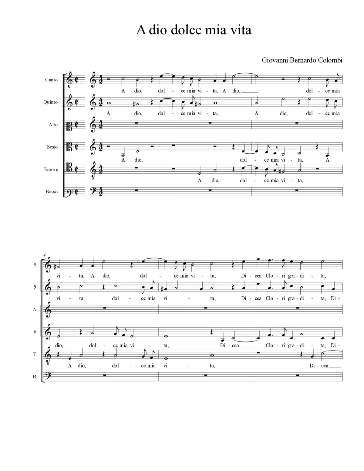 A dio dolce mia vita - Page 1