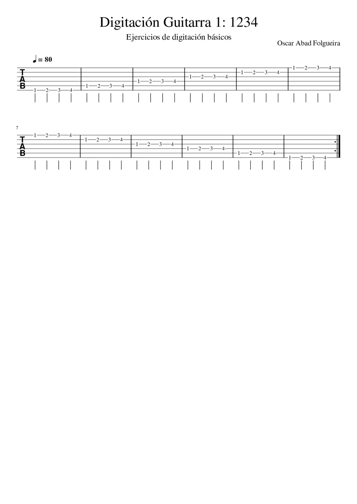 Semana 1 - Digitacion guitarra 1 - Page 1