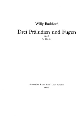 Drei Präeludien und Fugen