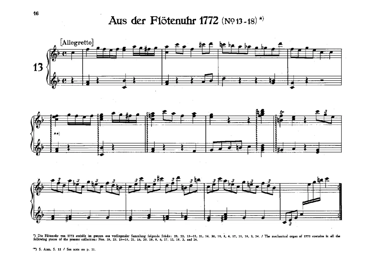 Flötenuhr in F major - Page 1