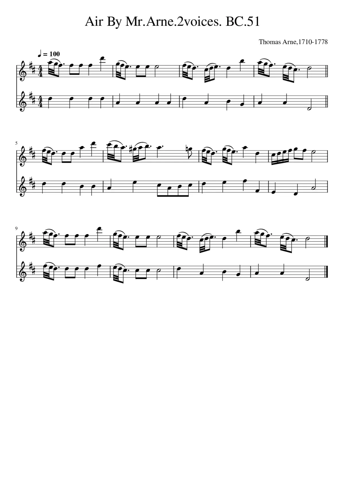 Air By Mr.Arne(Melody). BC.51 - Page 1