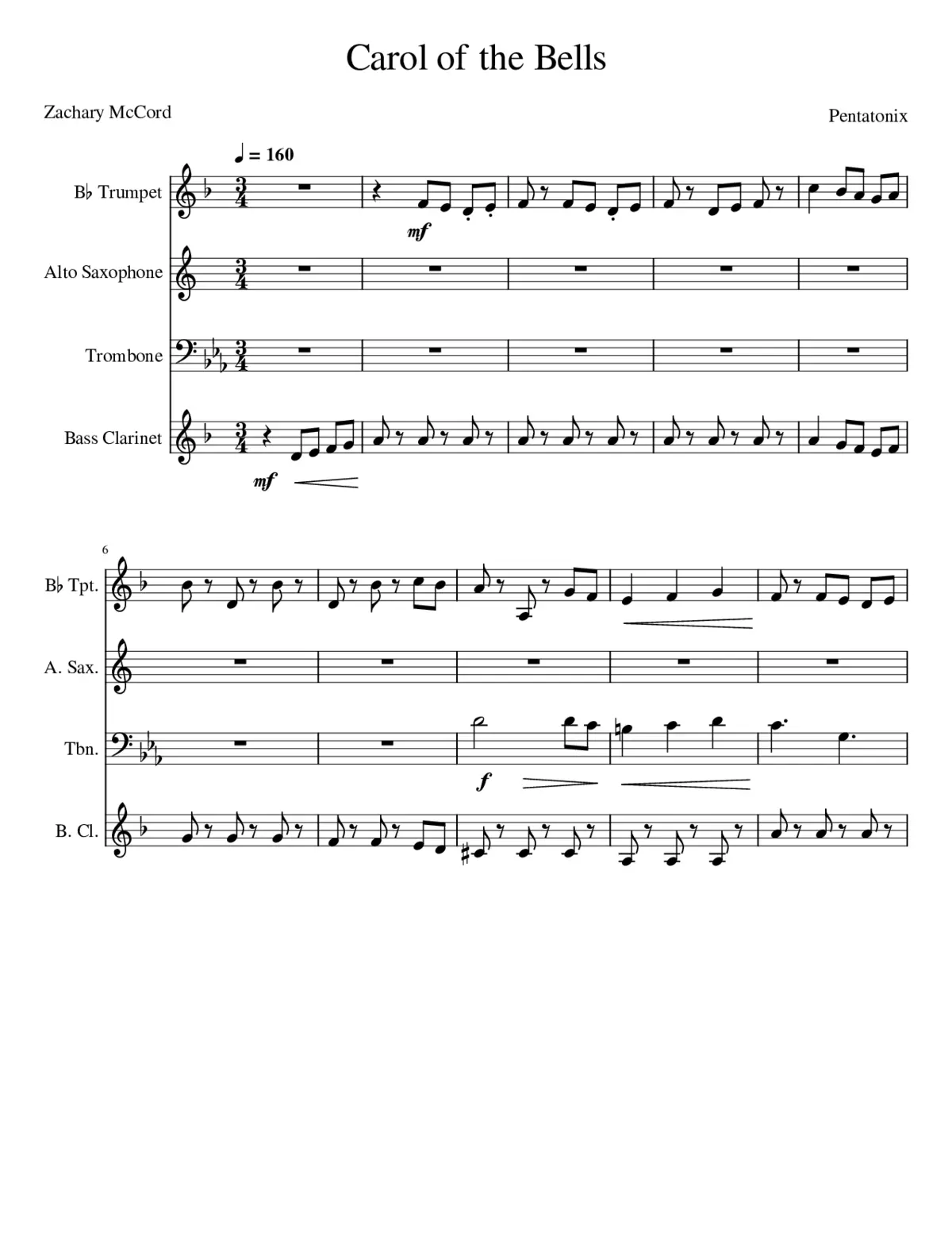 carol of the bells - Page 1