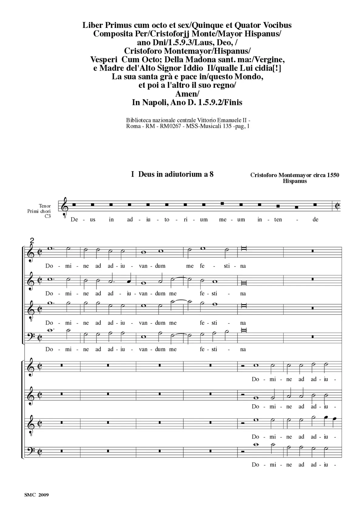 Deus in adiutorium - Page 1
