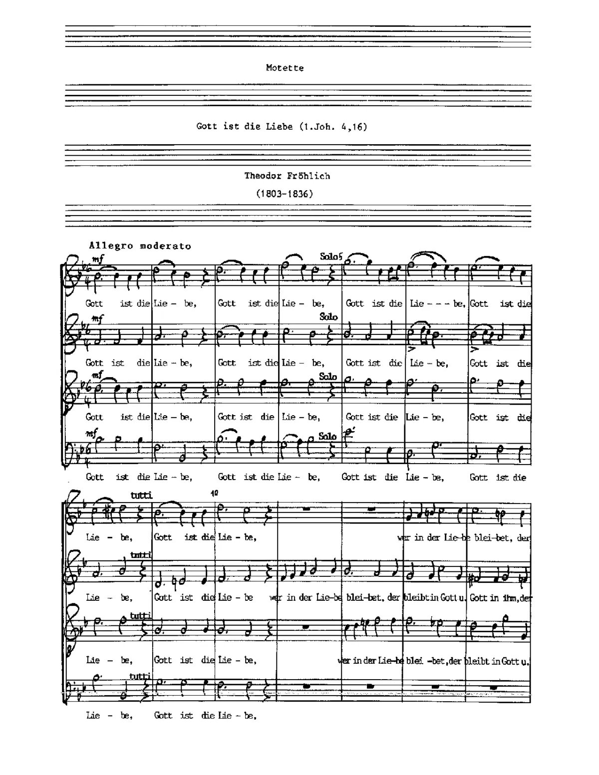 Gott ist die Liebe - Page 1