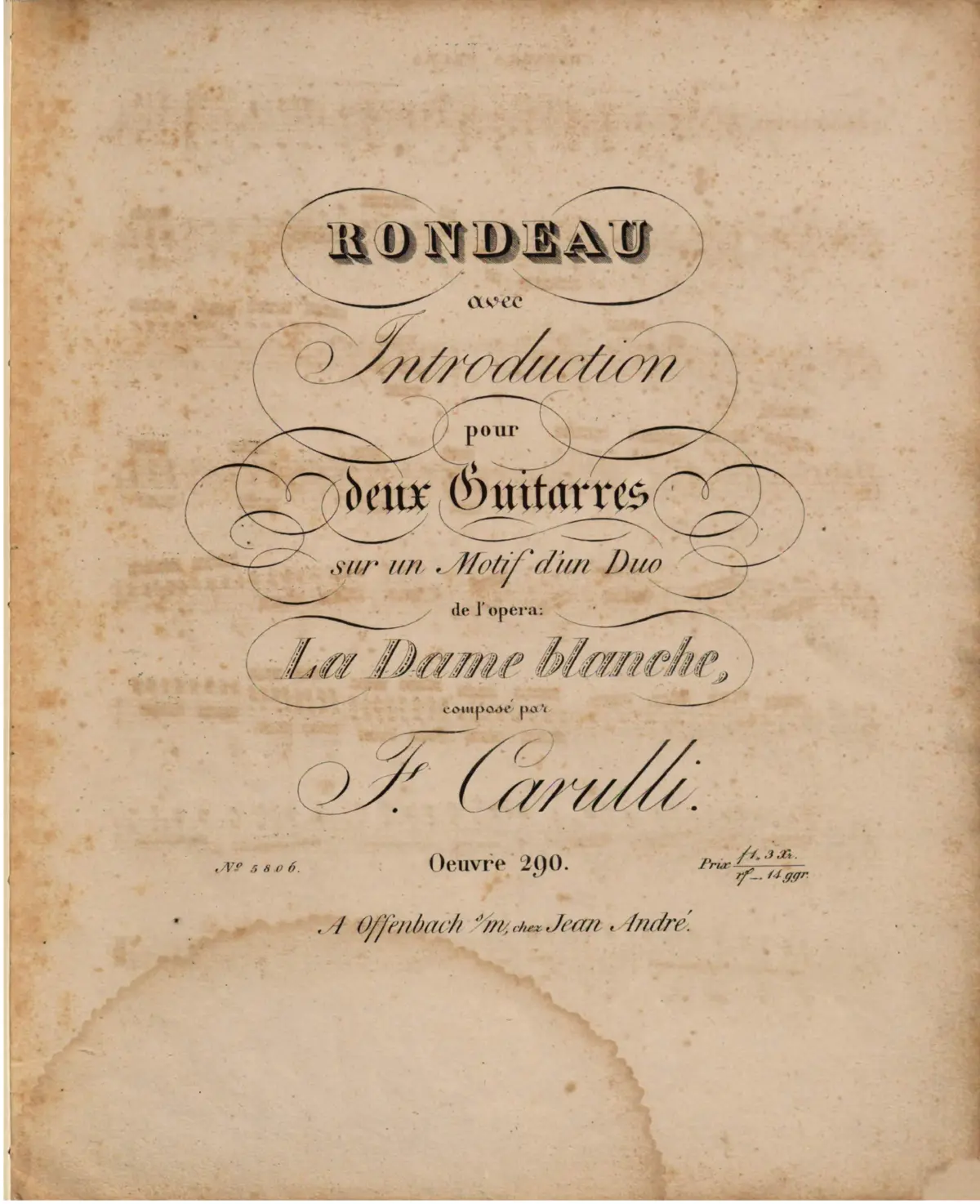 Rondeau avec introduction pour 2 Guitarres - Page 1