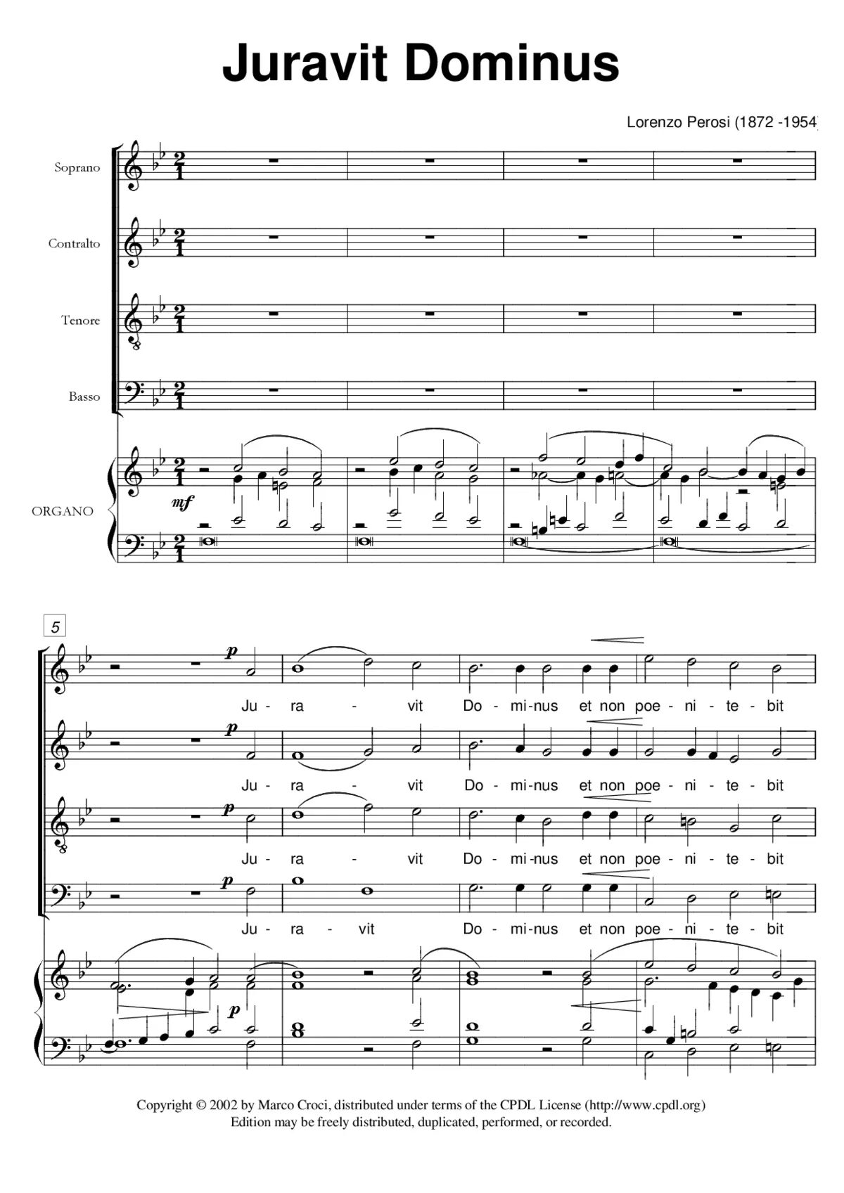 Juravit Dominus - Page 1