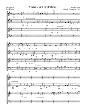 Alleluia Vox exultationis (Omnia Sanctorum)