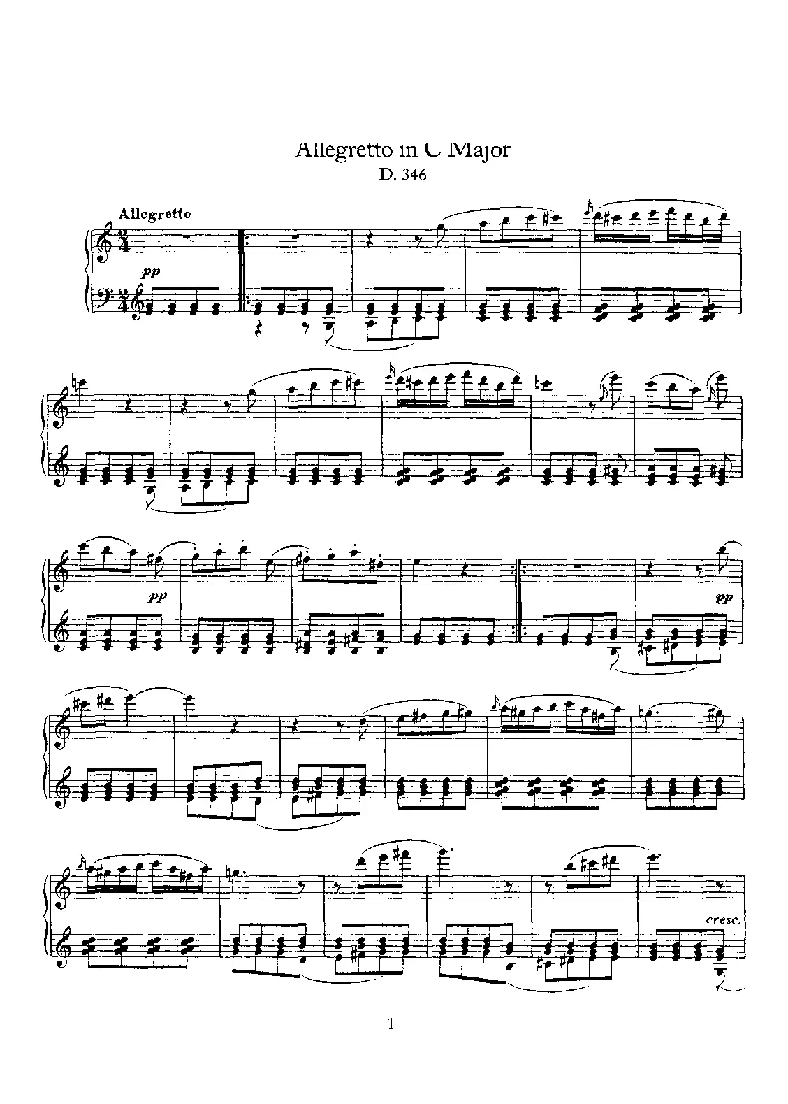 Allegretto in C major - Page 1