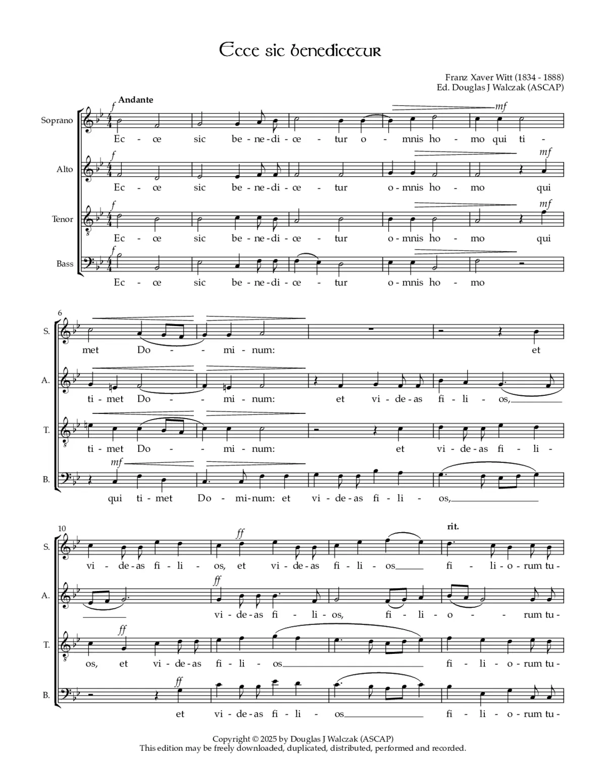 Ecce sic benedicetur - Page 1