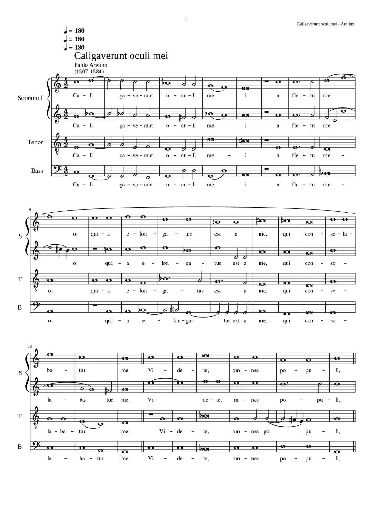 Caligaverunt oculi mei - Page 1