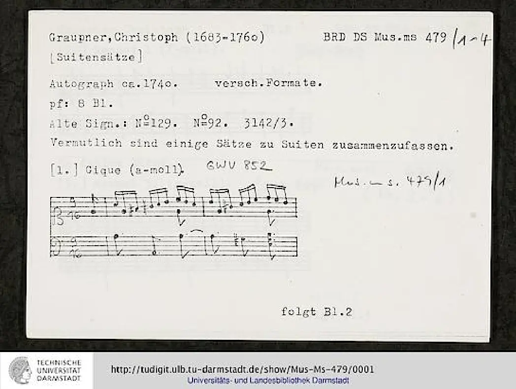 13 Klavierstücke, GWV 703, 704, 705, 852 - Page 1