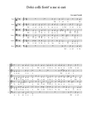 Dolci colli fiorit' a me si cari