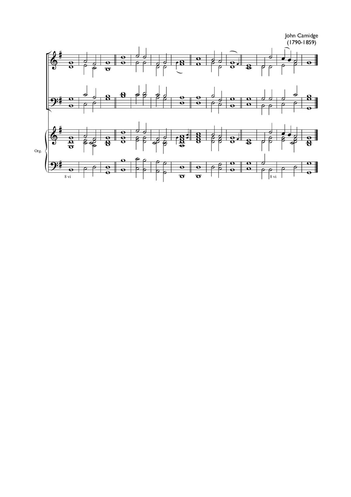 Double chant in G major - Page 1