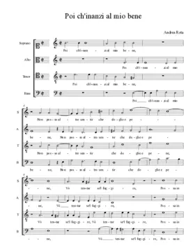 Poi ch'inanzi al mio bene